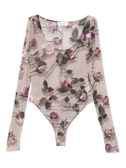 Blumarine floral-print bodysuit - Grey - zdjęcie produktu nr 1