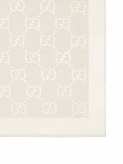 Gucci patterned-jacquard silk scarf - White - zdjęcie produktu nr 2