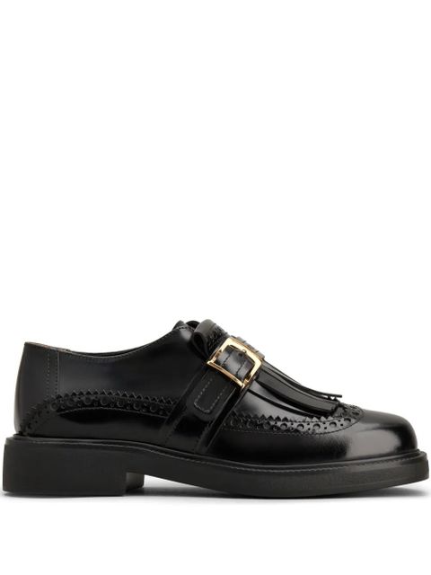 Tod's fringe-detail leather loafers - Black - zdjęcie produktu nr 1