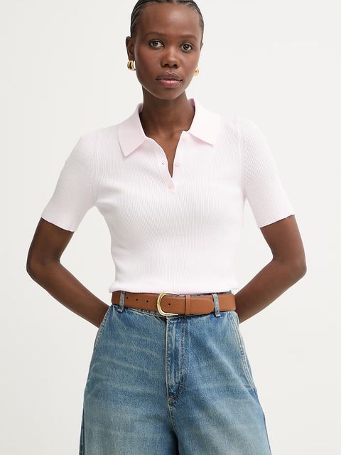 BOSS polo damskie z wiskozy Feskus - zdjęcie produktu nr 2