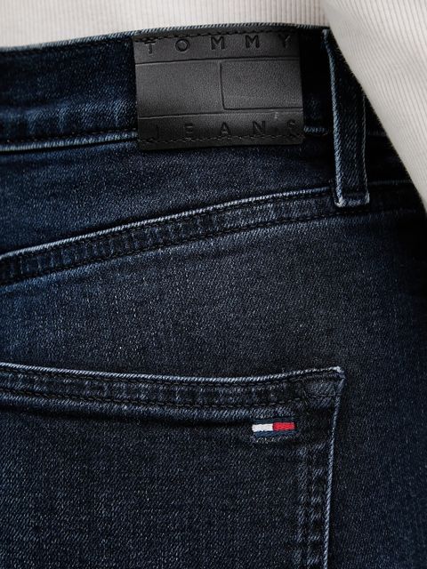 Tommy Jeans jeansy damskie kolor granatowy DW0DW21823