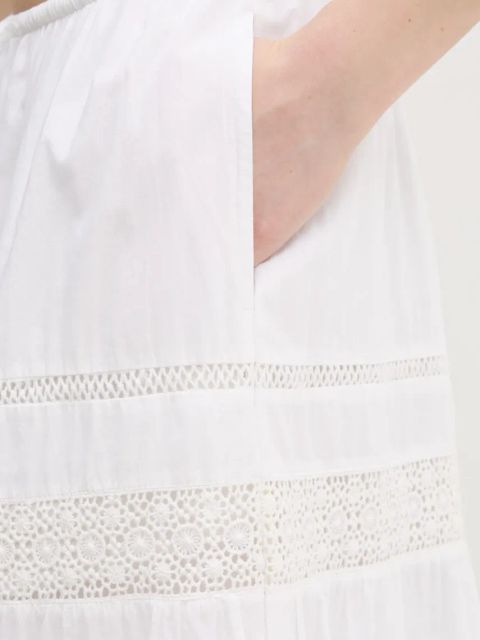 Hollister Co. spódnica bawełniana kolor biały maxi prosta KI343-5038