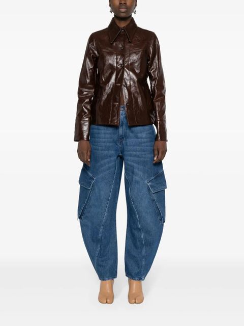 JW Anderson curved-seam tapered jeans - Blue