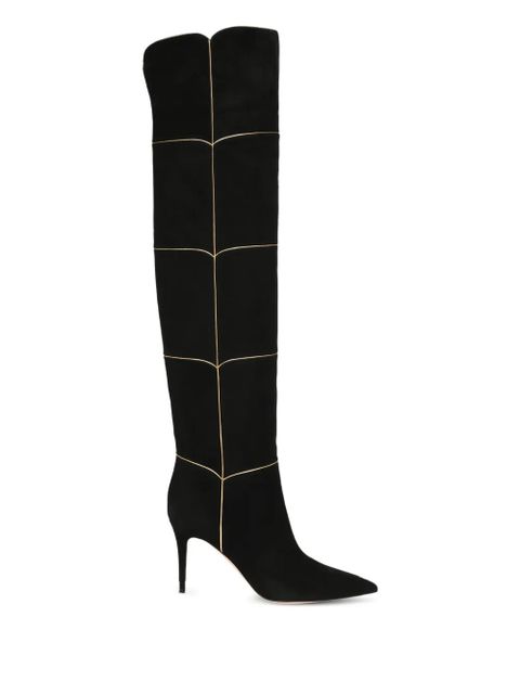 Gianvito Rossi 85mm Clarice suede boots - Black - zdjęcie produktu nr 1
