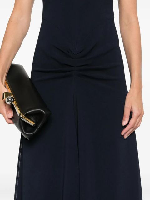 Victoria Beckham short-sleeve gathered dress - Blue