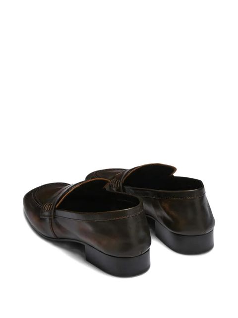 DRIES VAN NOTEN leather loafers - Brown