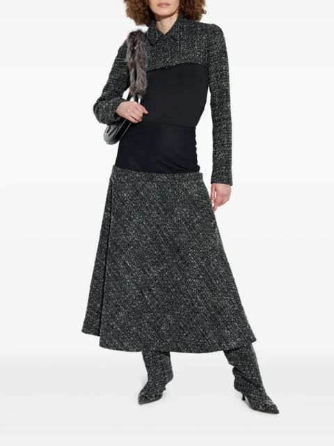 Diesel panelled high-waisted midi skirt - Grey