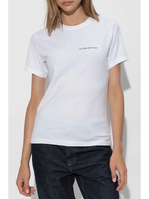 Victoria Beckham logo-print T-shirt - White
