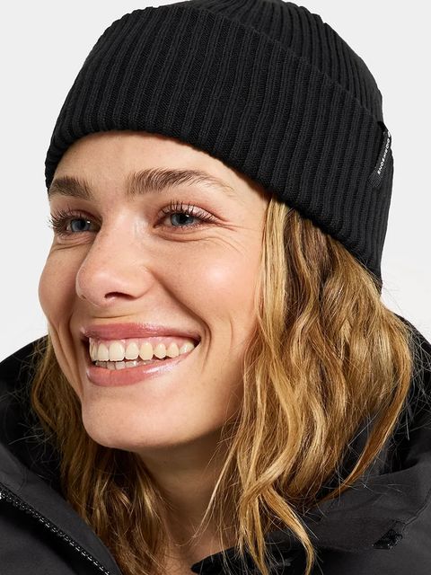 Didriksons czapka bawełniana DELMAR kolor czarny 505758 - zdjęcie produktu nr 2