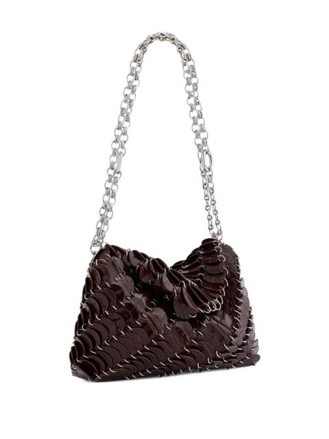 Rabanne embossed crocodile shoulder bag - Brown
