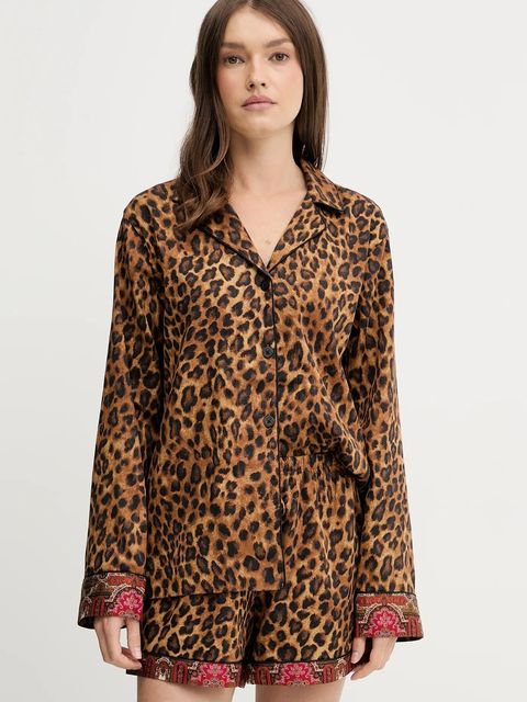 Lauren Ralph Lauren piżama damska kolor brązowy ILN12460 - zdjęcie produktu nr 1