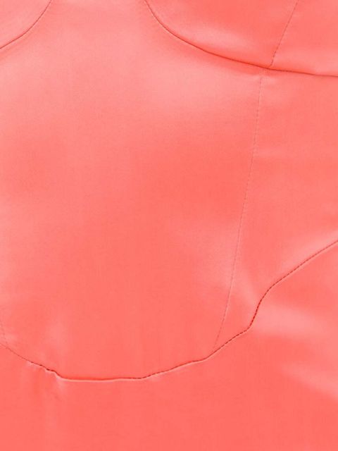 Bardot sukienka kolor pomarańczowy midi prosta