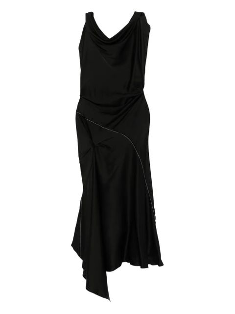 Victoria Beckham cowl-neck asymmetric dress - Black - zdjęcie produktu nr 1