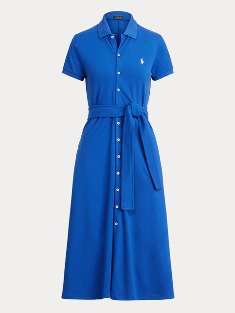 RALPH LAUREN - Niebieska sukienka midi - zdjęcie produktu nr 2