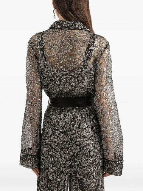 Dolce & Gabbana lace floral shirt - Black