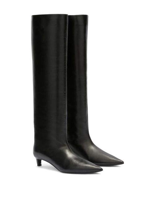 Jil Sander 30mm knee-high leather boots - Black - zdjęcie produktu nr 2