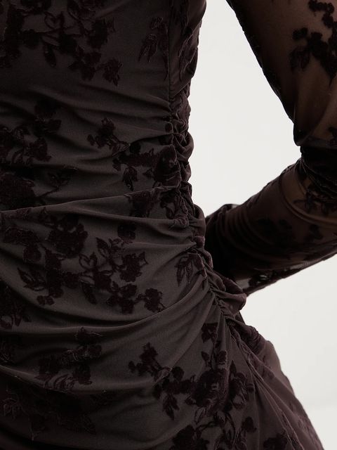 Abercrombie & Fitch sukienka kolor bordowy mini dopasowana KI159-6339-404