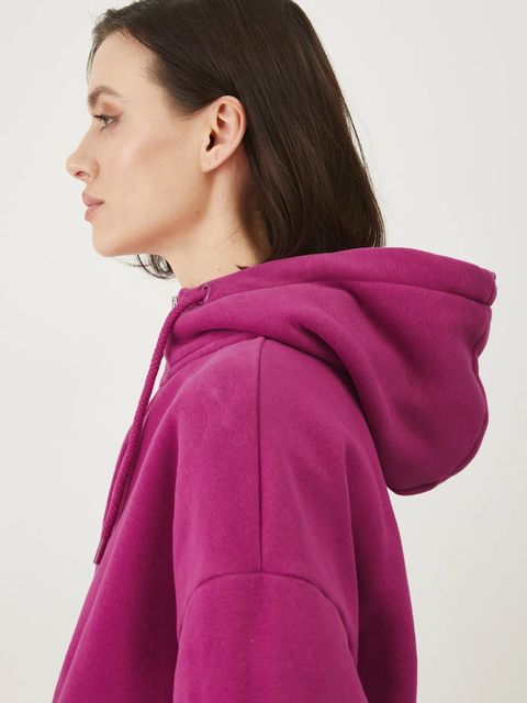 Medicine bluza damska kolor różowy z kapturem gładka