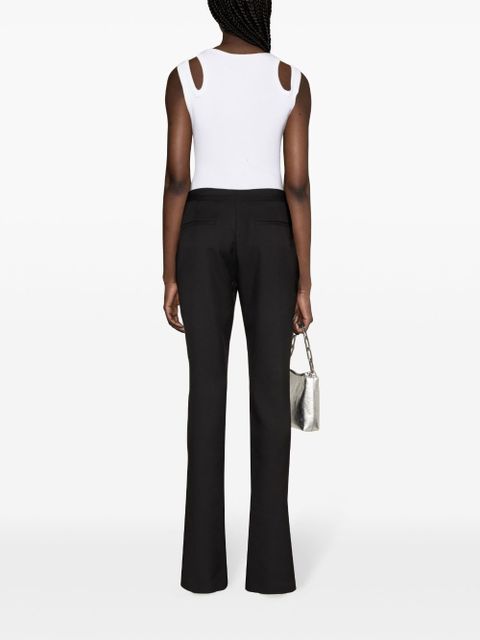 Off-White slitted twill trousers - Black