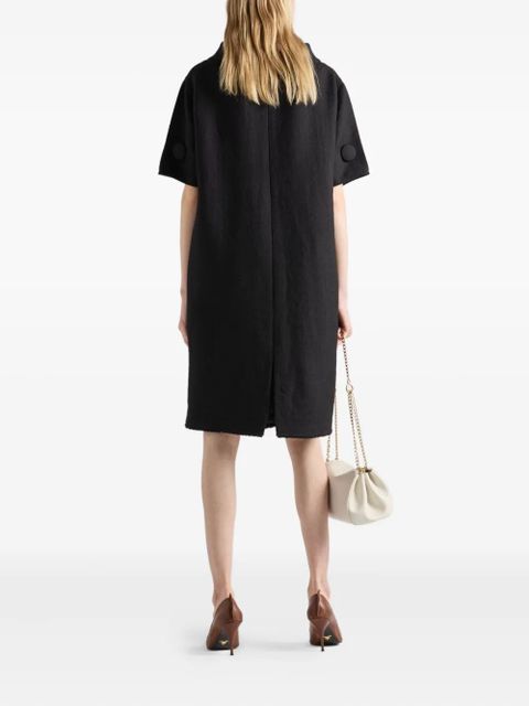 Prada short-sleeve wool mini dress - Black