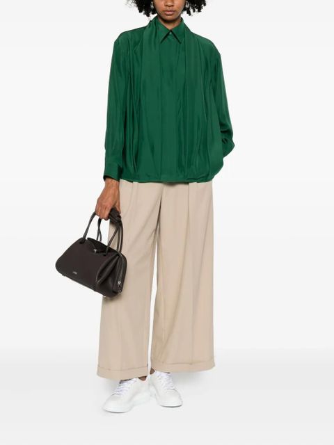 LOEWE pleated shirt - Green - zdjęcie produktu nr 2