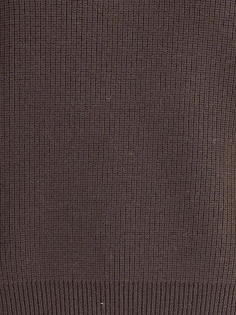 Saint Laurent turtleneck-ribbed sweater - Brown