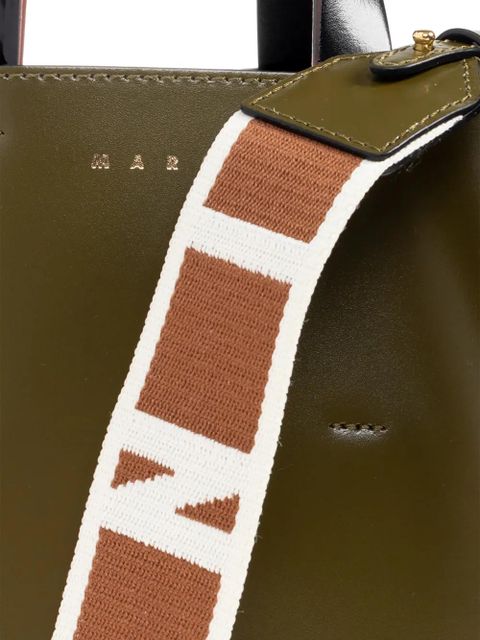Marni mini Museo colourblock tote bag - Green
