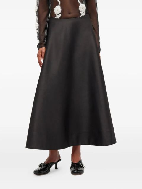 GANNI satin-effect maxi skirt - Black - zdjęcie produktu nr 1