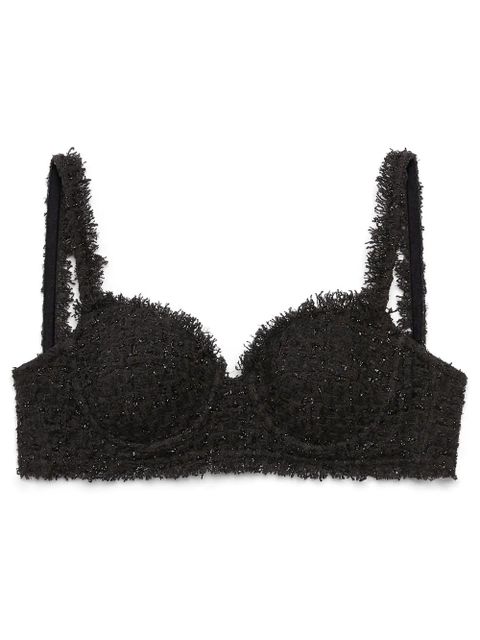 Balenciaga bustier tweed cropped top - Black - zdjęcie produktu nr 1