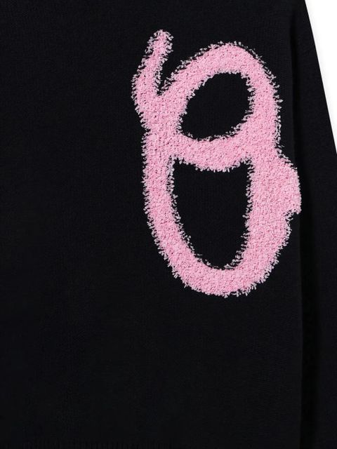 Off-White fuzzy crewneck knitwear - Black - zdjęcie produktu nr 2