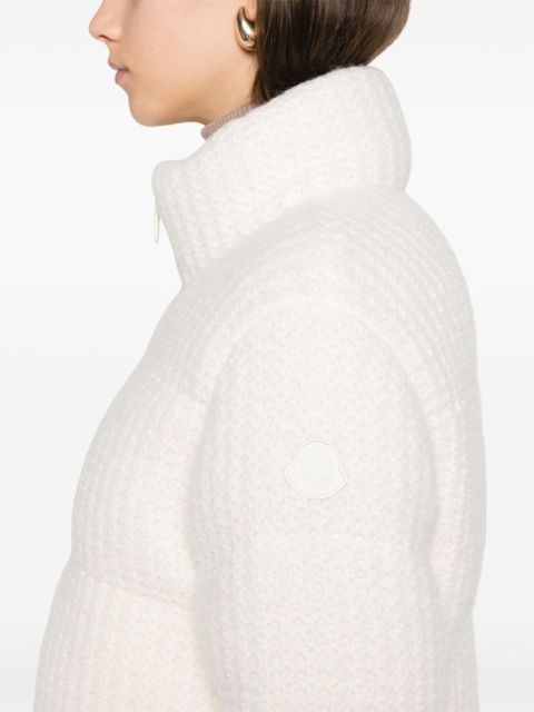 Moncler knitted puffer jacket - Neutrals