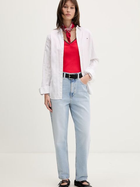 Tommy Jeans T-shirt damski bawełniany z elastanem - zdjęcie produktu nr 1