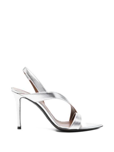 Giuseppe Zanotti Intrigo crossover-strap heeled sandals - Silver - zdjęcie produktu nr 1