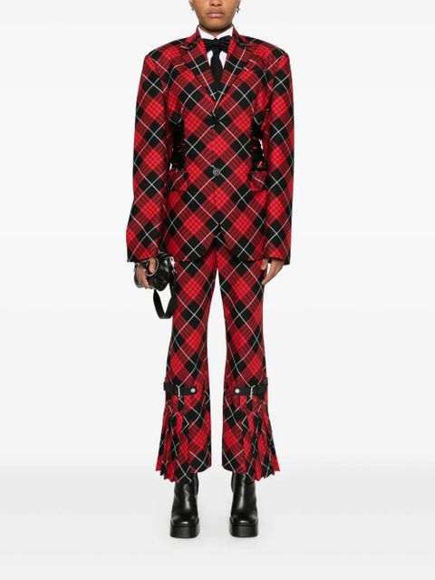 Jean Paul Gaultier plaid-check trousers - Red