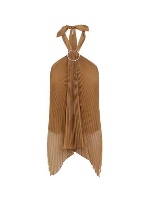 Max Mara ring-detail plissé-effect blouse - Neutrals - zdjęcie produktu nr 1