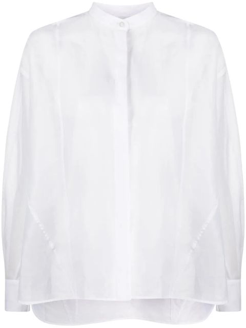Jil Sander long-sleeve cotton shirt - White - zdjęcie produktu nr 1