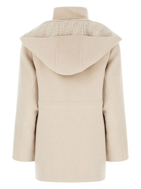 FENDI Sand wool blend parka - Neutrals