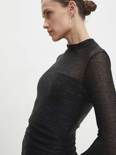 Answear.LAB sukienka kolor czarny mini dopasowana