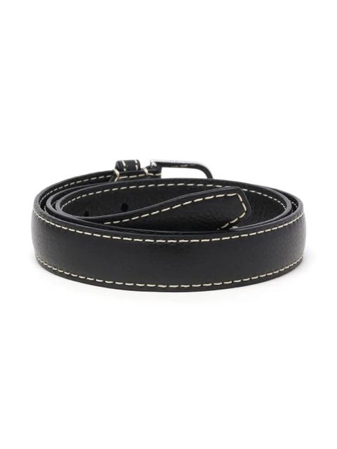 TOTEME stitch-detail leather belt - Black