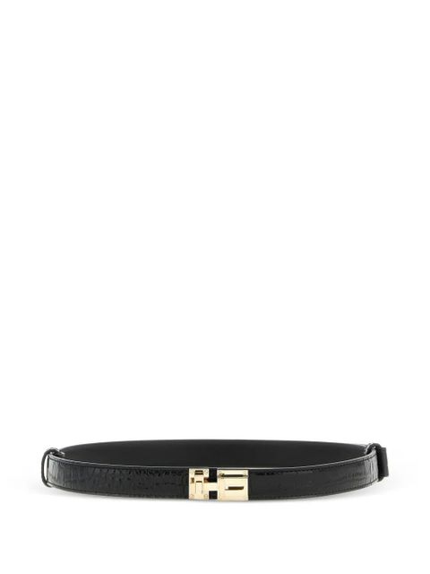 TOM FORD croc-print metal buckle belt - Black - zdjęcie produktu nr 2