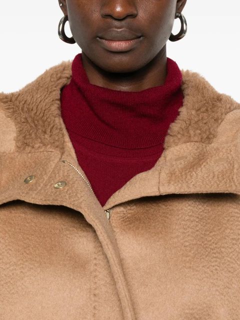 Max Mara drawstring-waist hooded coat - Brown
