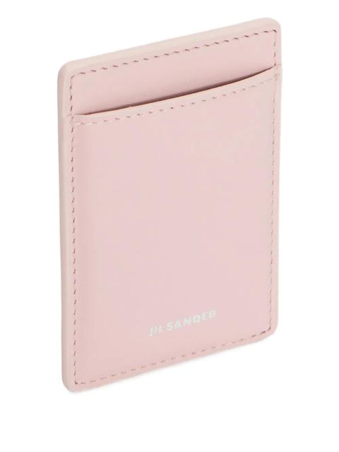 Jil Sander embossed magnetic card holder - Pink - zdjęcie produktu nr 2
