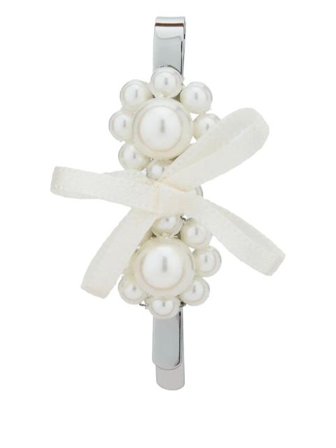 Simone Rocha pearl bow hair clip - White - zdjęcie produktu nr 2