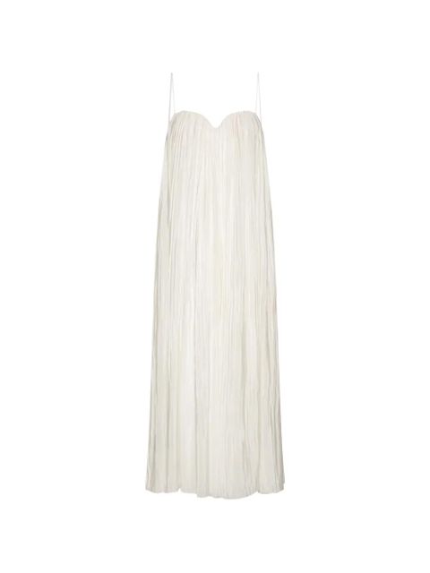 ROTATE BIRGER CHRISTENSEN pleated strap dress - White - zdjęcie produktu nr 1