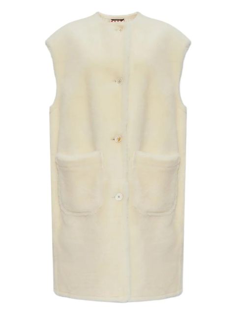 Marni button-fastening patch-pocket vest - White - zdjęcie produktu nr 1