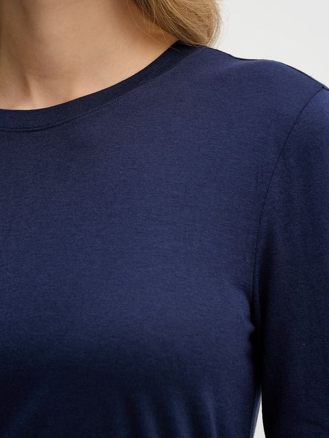 Sisley longsleeve damski kolor granatowy