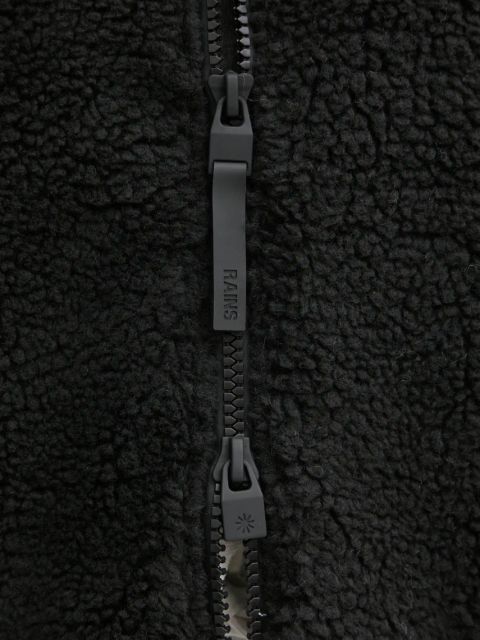 Rains kurtka Kofu Fleece Short Jacket T2 kolor czarny przejściowa 19950-01