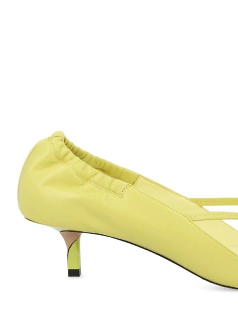 Jacquemus gathered sandals - Yellow - zdjęcie produktu nr 2