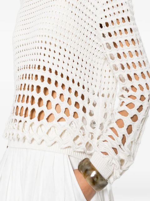 Chloé open-knit sweater - White
