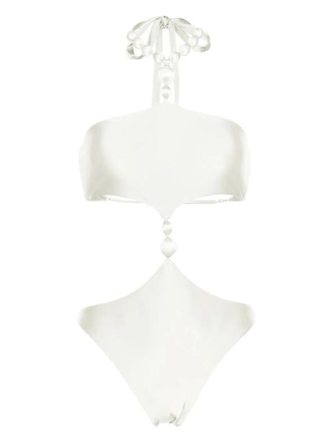 Cult Gaia Caitriona beaded swimsuit - White - zdjęcie produktu nr 1